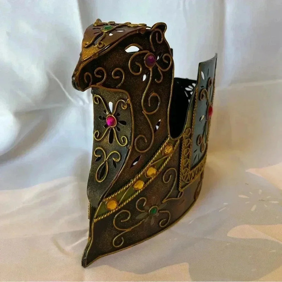 Vintage Metal Ornate Camel Candle Holder - Picture 2 of 5